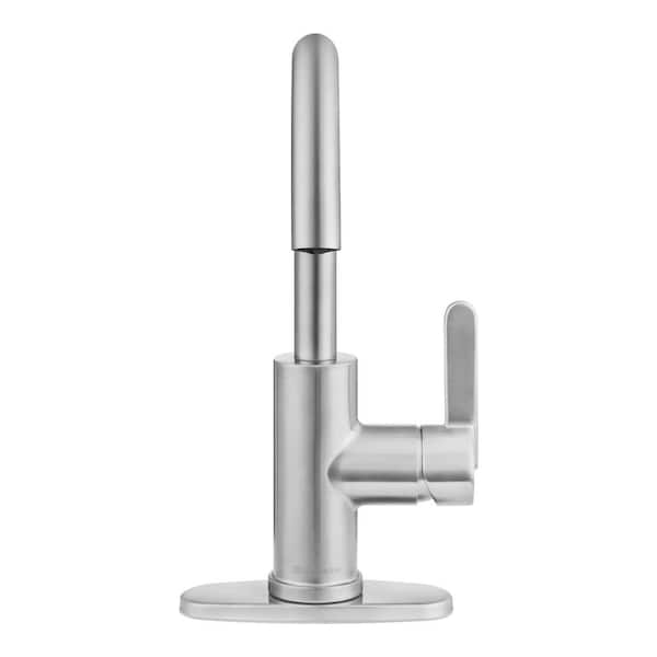 Paulina Single-Handle Bar Faucet in Stainless Steel