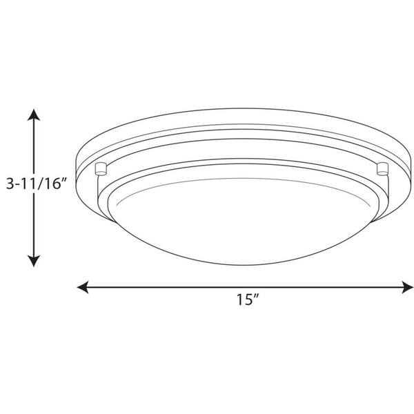 Apogee Collection 30-Watt Brushed Nickel Integrated LED Flush Mount