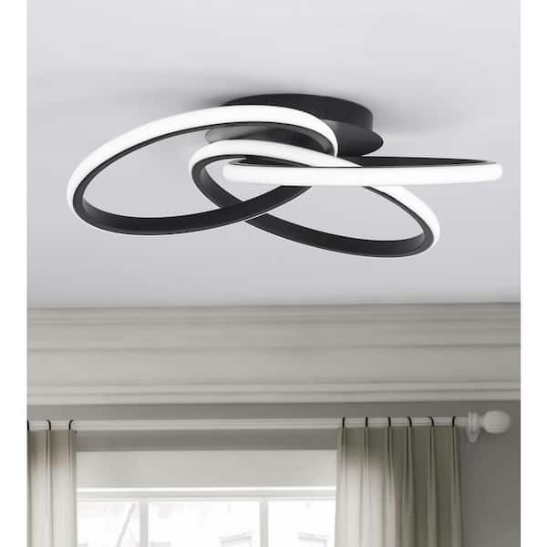 20.47 in. 1-Light Modern Linear Integrated LED Flush Mount Ceiling Lighting Fixtures
