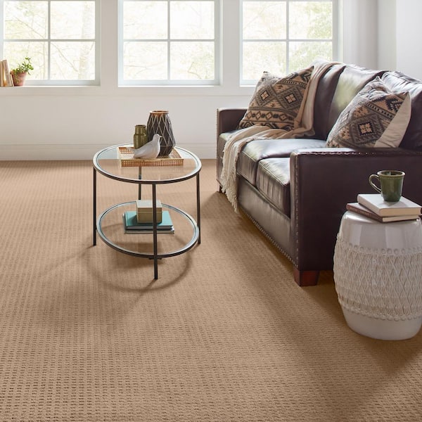 Canter  - Ecru - Beige 38 oz. Triexta Pattern Installed Carpet