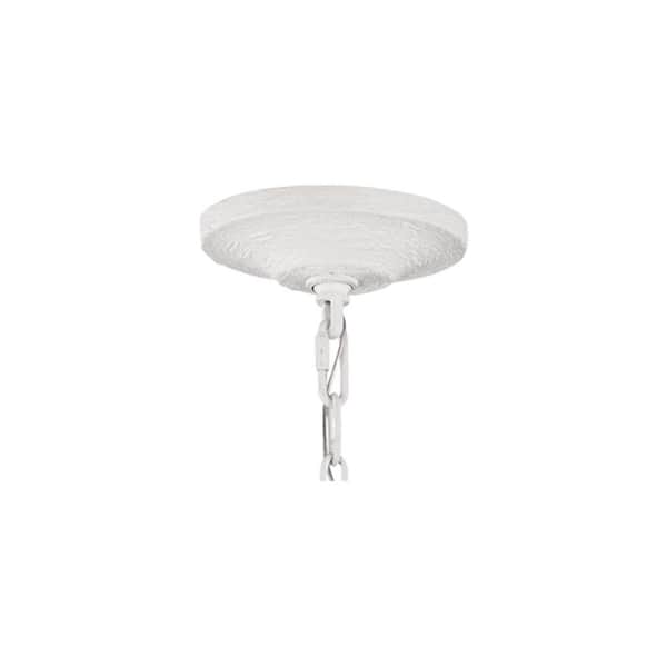 Annie 6-Light Plaster White Traditional Rustic Hanging Candlestick Chandelier