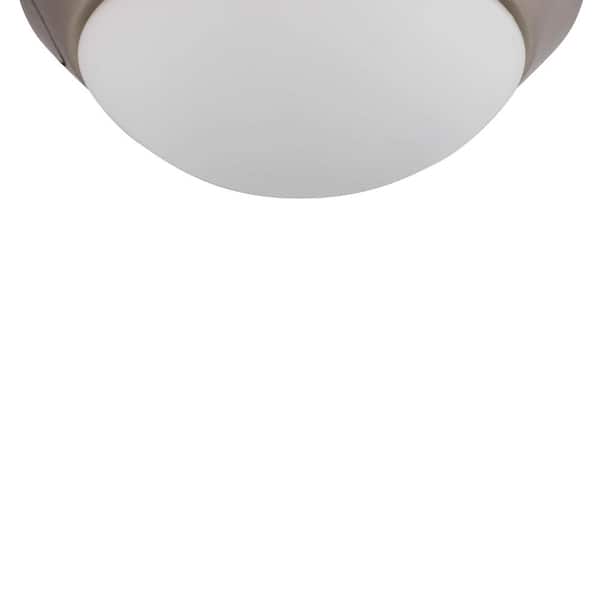 1-Light Integrated LED Flush Mount Ceiling Light in Brushed Nickel