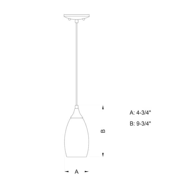 Milano 1-Light Satin Nickel Mini Pendant Ceiling Light Gray White Glass