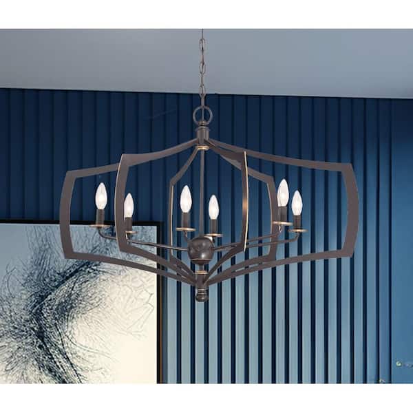 Middletown 6-Light Downtown Bronze Chandelier