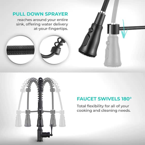 All-in-One Matte Black Finished Stainless Steel 30 in. x 20 in. Farmhouse Apron Mount Kitchen Sink with Faucet