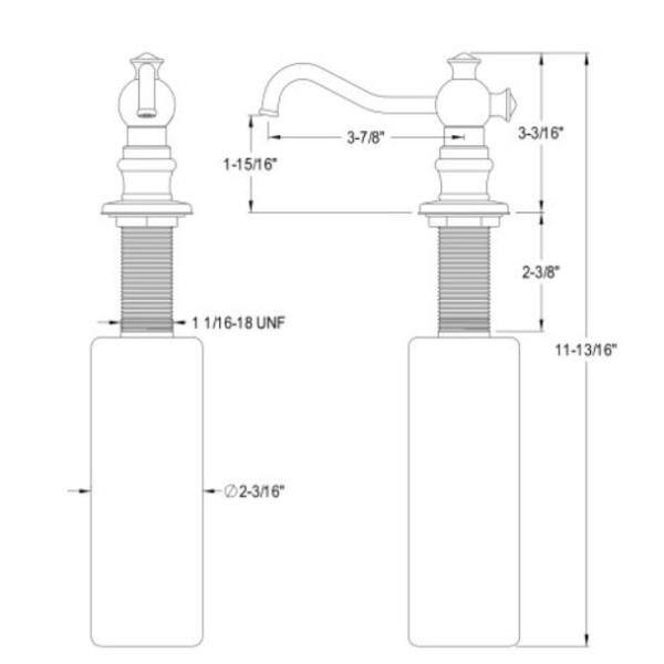 Traditional Soap Dispenser in Matte Black