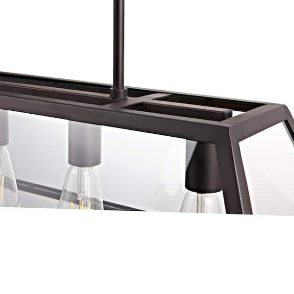 Alla 4-Light Dark Bronze Modern Industrial Chandelier