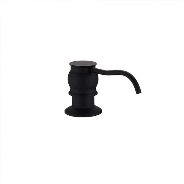 Curved Nozzle Kitchen Soap Dispenser in Matte Black