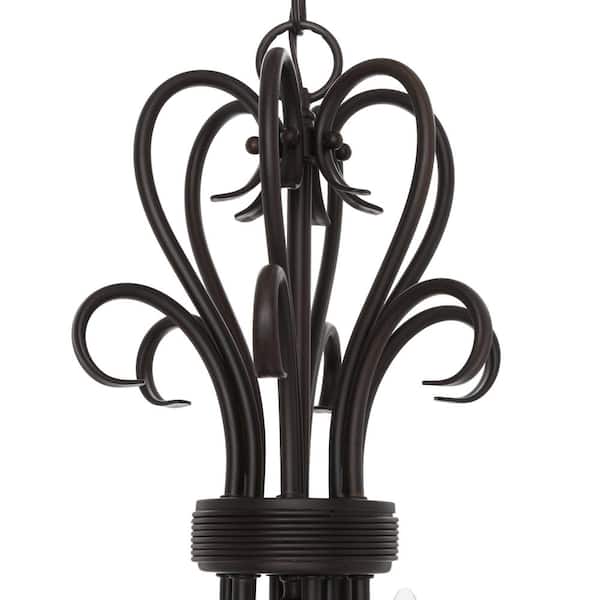 Homestead Collection 9-Light Rubbed Bronze 2-Tier Chandelier
