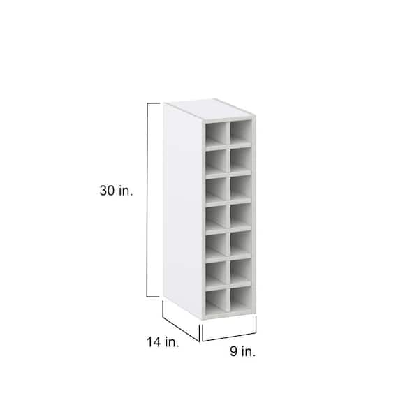 Glacier White Wall Wine Rack 9 in. W x 30 in. H x 14 in. D