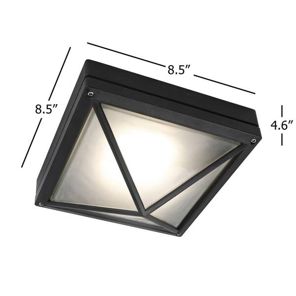 Erickson 8.5 in. W with 1-Light Black Integrated LED Flush Mount