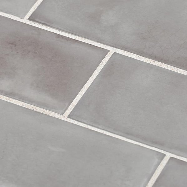 Gris Rustico 3 in. x 6 in. Glossy Textured Ceramic Wall Tile (5.38 sq. ft./Case)