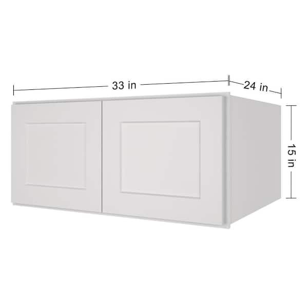 Shaker Style Ready To Assemble Stock Wall Kitchen Cabinet (33 in. W x 15 in. H x 24 in. D)