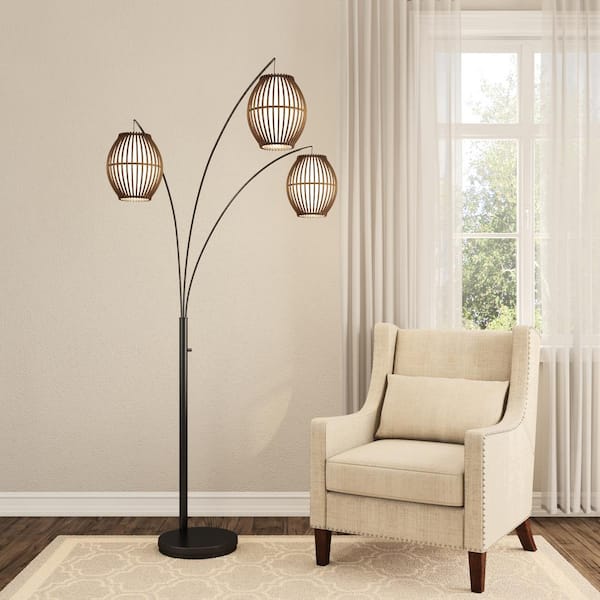 Maui 82 in. Antique Bronze Arc Floor Lamp
