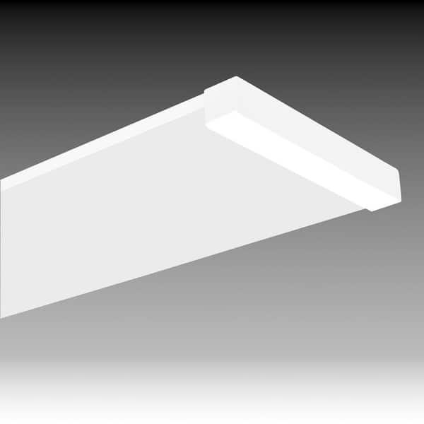 48 in. x 10 in. 4200 Lumens White Wood End Caps Integrated LED Panel Light 3000K 4000K 5000K Dimmable (12-Pack)