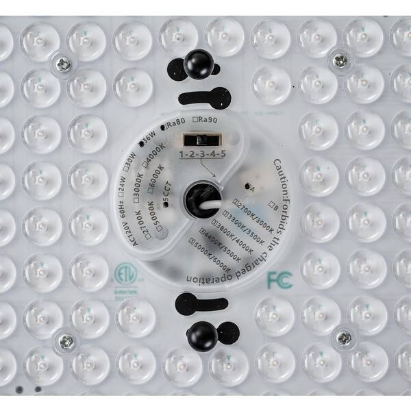 Geren 8.8 in. 23.5-Watt Modern Round Matte Black Integrated LED Flush Mount Light with Frosted Clear Glass Shade