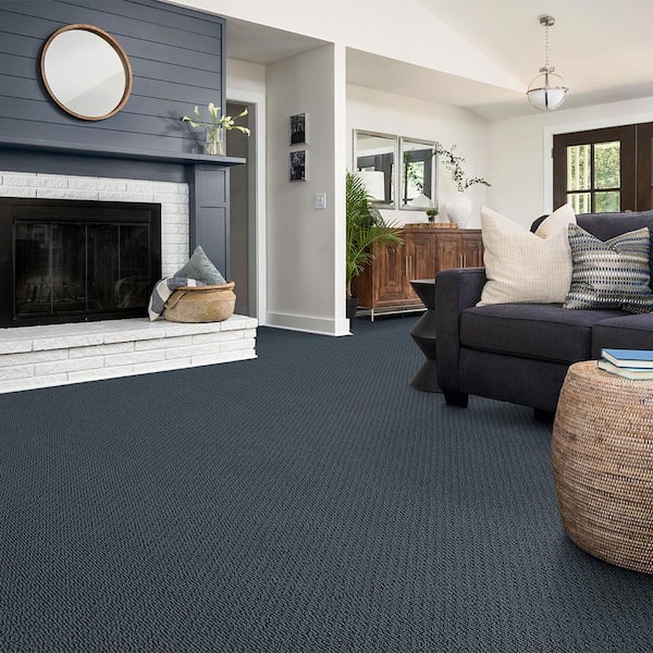 Lightbourne - Blue Sky - 39.3 oz. Nylon Loop Installed Carpet