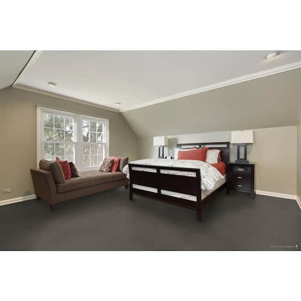 Dream Wish  - Focus - Gray 32 oz. SD Polyester Texture Installed Carpet