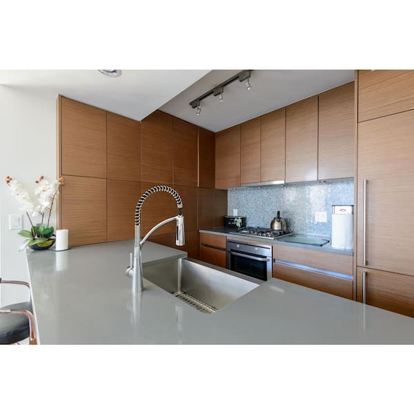 Brenner Commercial Style Single-Handle Pull-Down Sprayer Kitchen Faucet in Stainless Steel