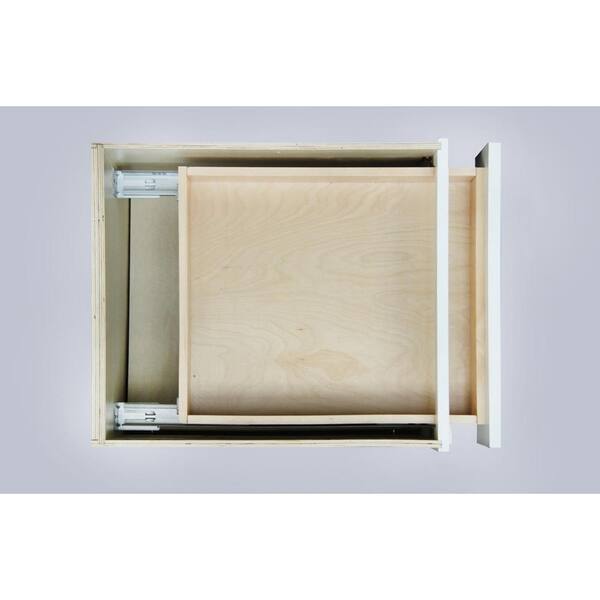 Bremen Ready to Assemble 21x34.5x24 in. Shaker Base Drawer with 1 Standard Drawer with 2 Deep Drawers in White