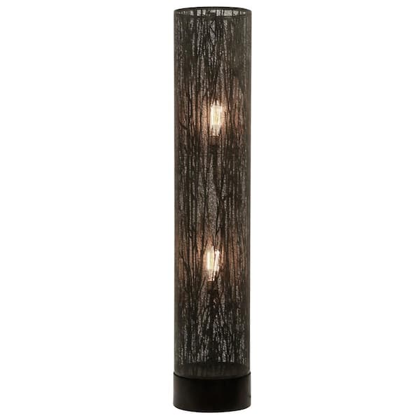 50 in. Dark Lazer Cut Metal Floor Lamp
