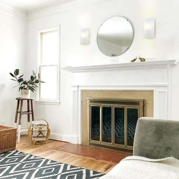 Troy 3 3 in. W x 11.8 in. H 1-Light Matte Nickel Wall Sconce with Frosted Glass Shade