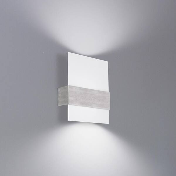 Nikita 8.86 in. W x 11.42 in. H 1-Light Matte Nickel Wall Sconce with White Glass Shade