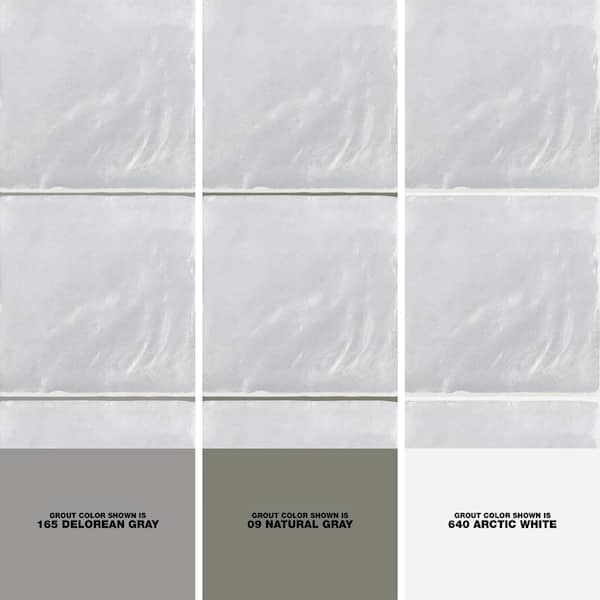 Amagansett Fog Gray 4 in. x 4 in. Mixed Finish Ceramic Wall Tile (5.38 sq. ft. / case)