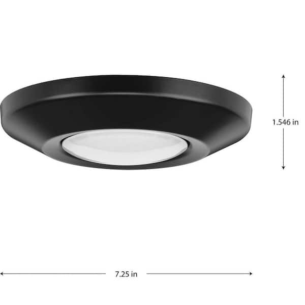 Intrinsic Collection 7.25 in. Black Flush Mount LED Adjustable Eyeball Ceiling Fixture