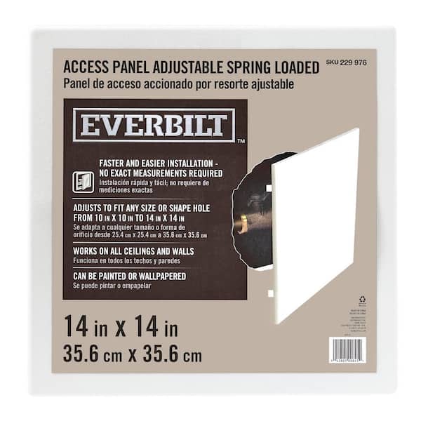 14 in. x 14 in. Adjustable Spring Loaded Plastic Access Panel