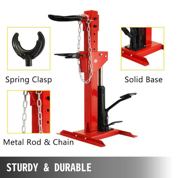 3-Ton Capacity Auto Strut Coil Spring Compressor Tool 6600 lbs. Strut Compressor with 4 Snap Joints Air Hydraulic Tool