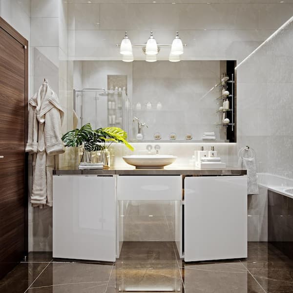 Diana 3-Light Satin Nickel Bath Vanity Light