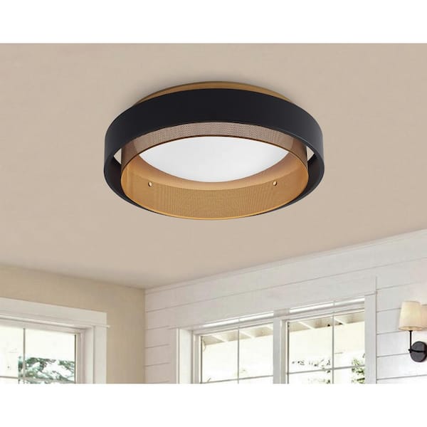 20.5 in. 1-Light Modern LED Flush Mount Ceiling Light Fixture