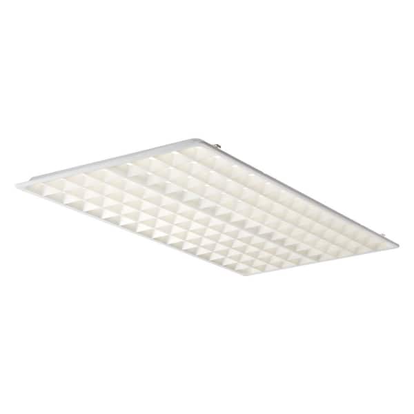 2 ft. x 4 ft. 5000 Lumens Integrated LED White Honeycomb Backlit Recessed Panel Light 4000K