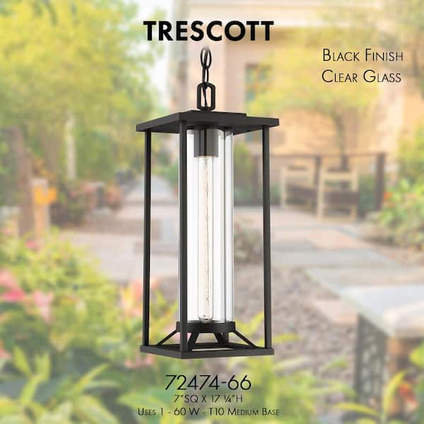 Trescott Black Outdoor 1-Light Hanging Lantern