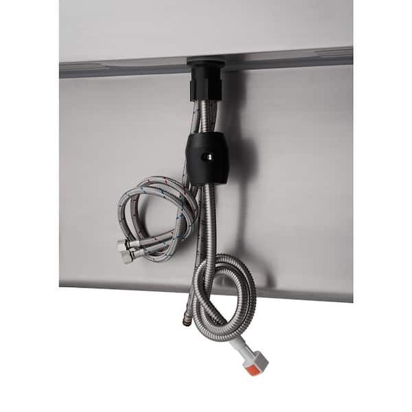 41.7 in. x 24 in. x 49.2 in. Stainless Steel Utility Sink with Pull out Faucet