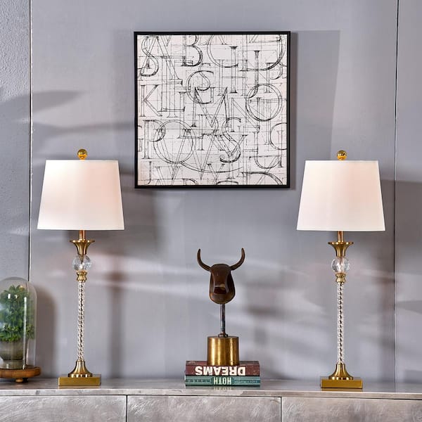 Montgomery 29 .5 in. Gold/Clear Buffet Lamp