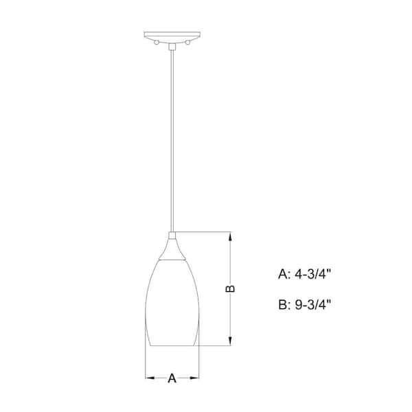 Milano 1-Light Oil Rubbed Bronze Shaded Mini Pendant Ceiling Light Amber Fog Glass