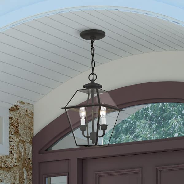 Westover 2 Light Bronze Outdoor Pendant Lantern