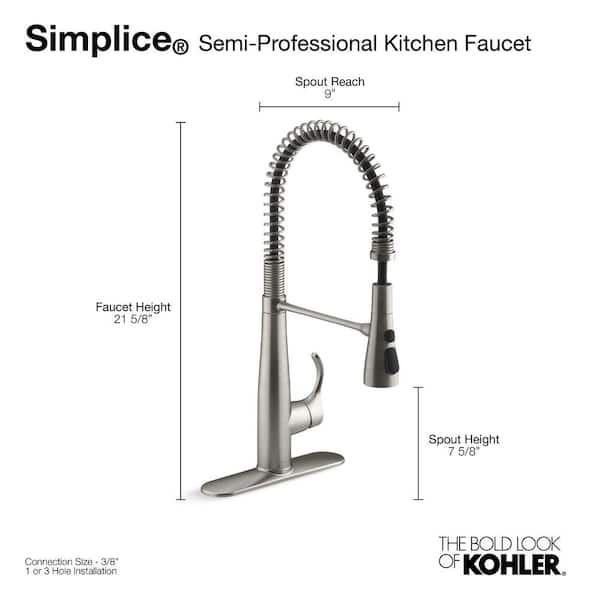 Simplice Single-Handle Pull-Down Sprayer Kitchen Faucet in Matte Black
