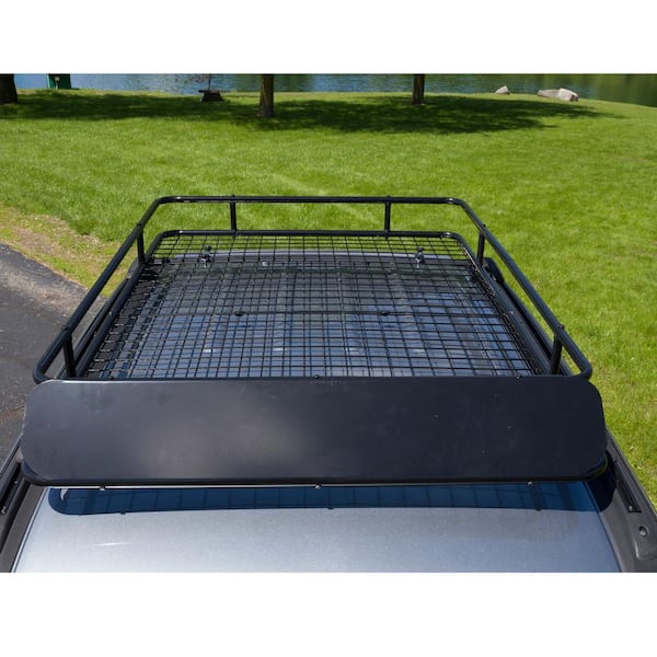 150 lbs. Extra-Large Steel Roof Cargo Basket with Wind Fairing