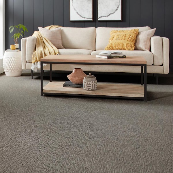 Enchantment  - Downtown - Gray 32 oz. Triexta Pattern Installed Carpet