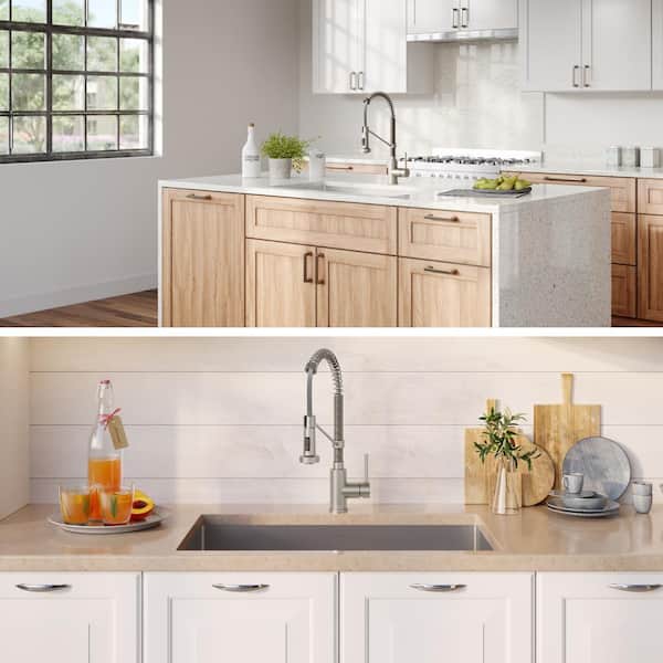 Standart PRO All-in-One Undermount Stainless Steel 32 in. Single Bowl Kitchen Sink with Faucet in Stainless Steel