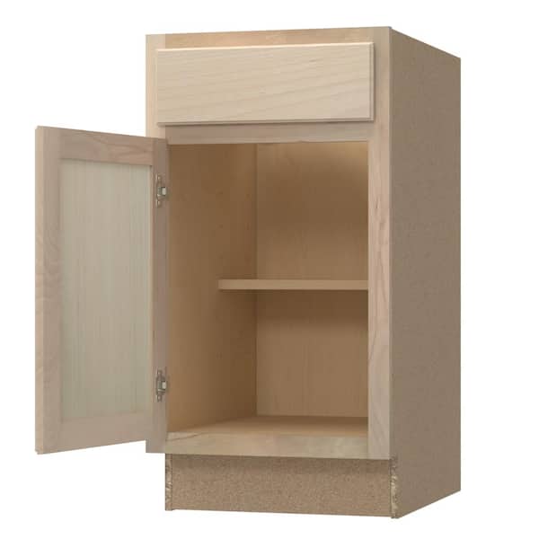 24 in. W x 24 in. D x 34.5 in. H Assembled Base Kitchen Cabinet in Unfinished with Recessed Panel