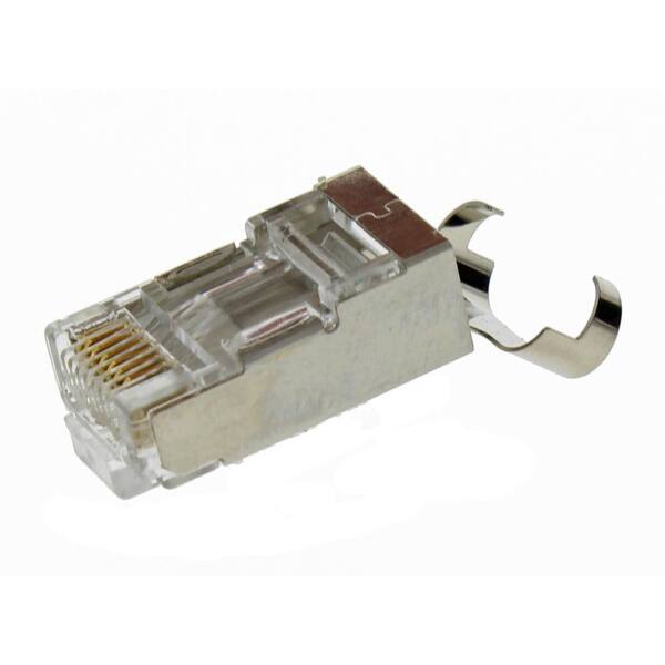 Shielded Feed-Thru CAT6A/6/5e Modular Plugs, 25/Card