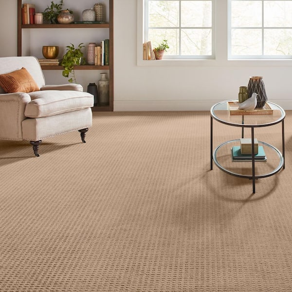 Canter  - Ecru - Beige 38 oz. Triexta Pattern Installed Carpet