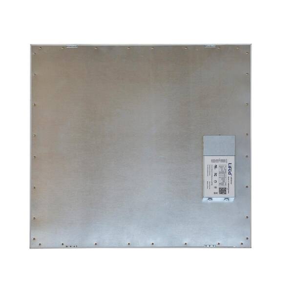 2 ft. x 2 ft. White Dimmable Edge-Lit 40-Watt 4000K Integrated LED Troffer Flat Panel T-Bar Grid Recessed(2-pack)