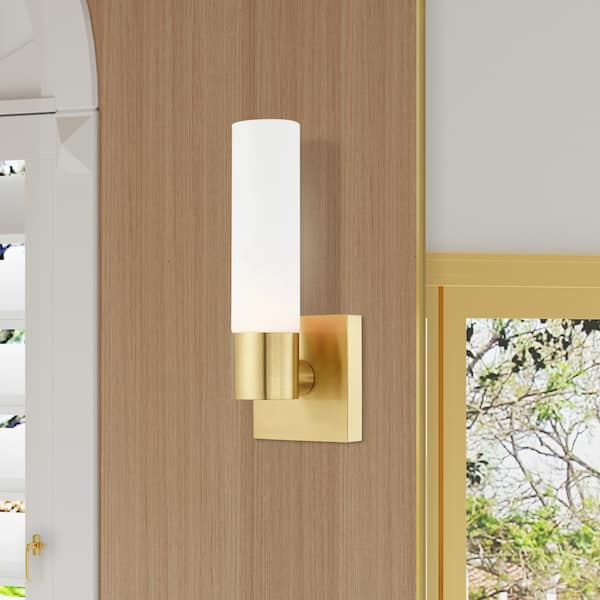 Aspen 1 Light Satin Brass ADA Wall Sconce