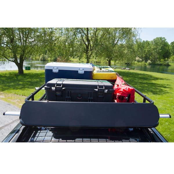 150 lbs. Capacity Steel Roof Cargo Carrier Basket with Wind Fairing