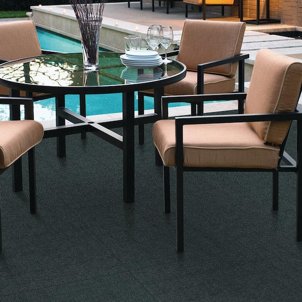Inspirations Gray Residential 18 in. x 18 Peel and Stick Carpet Tile (16 Tiles/Case) 36 sq. ft.